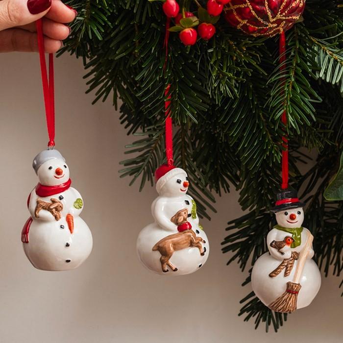 Produktbild Villeroy & Boch Ornamente Schneemänner 3tlg. Nostalgic Ornaments (3 -teilig)