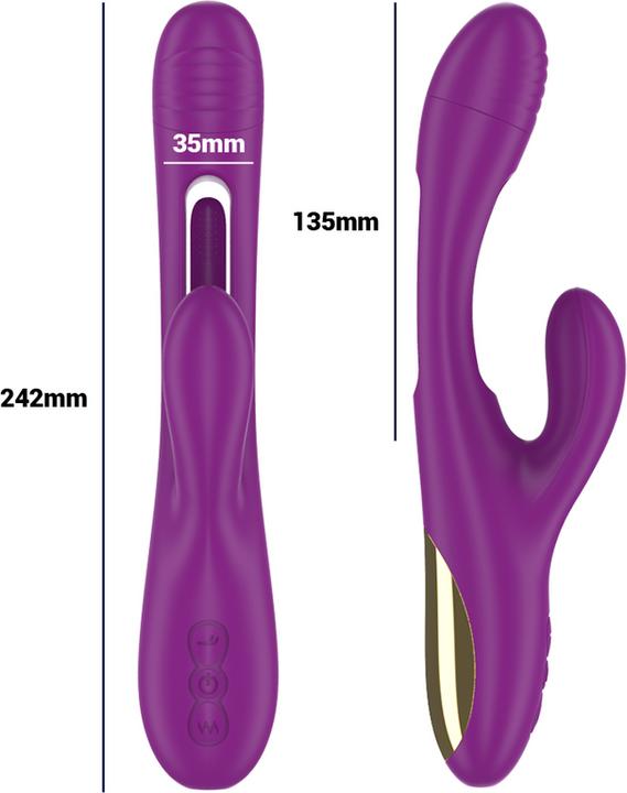 Immagine prodotto Intense Apolo Vibratore Multifunzione Ricaricabile A 7 Vibrazioni Con Lingua Vibrante Viola