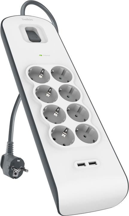 Produktbild Belkin Steckdosenleiste 8-fach 2 Meter Netzkabel BSV804vf2M-V2 (8 x, 2 m)