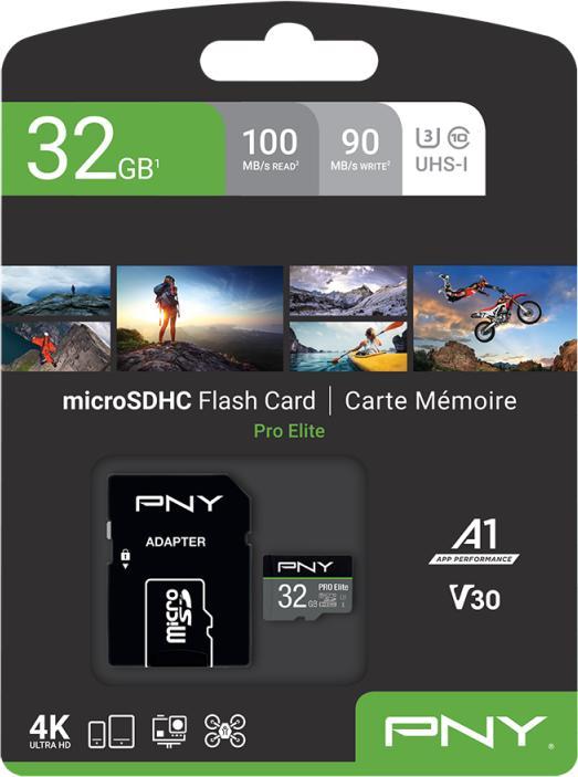 Actual product image PNY Pro Elite (32 GB, microSDXC, U3, UHS-I)