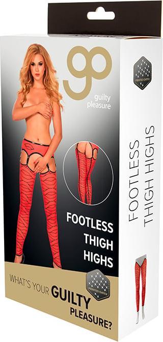 Actual product image Guilty Pleasure Gp Printed Footless Thigh Highs Xl