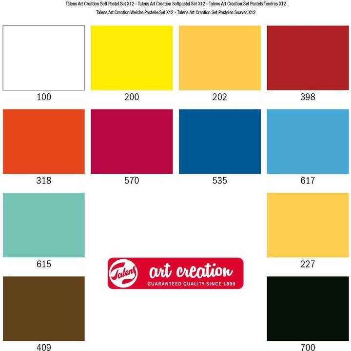 Produktbild Talens Weiche Pastelle Set 12# (Mehrfarbig, 12 x)