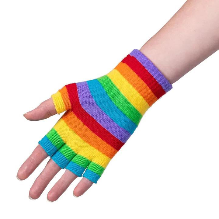 Actual product image Boland Rainbow fingerless gloves