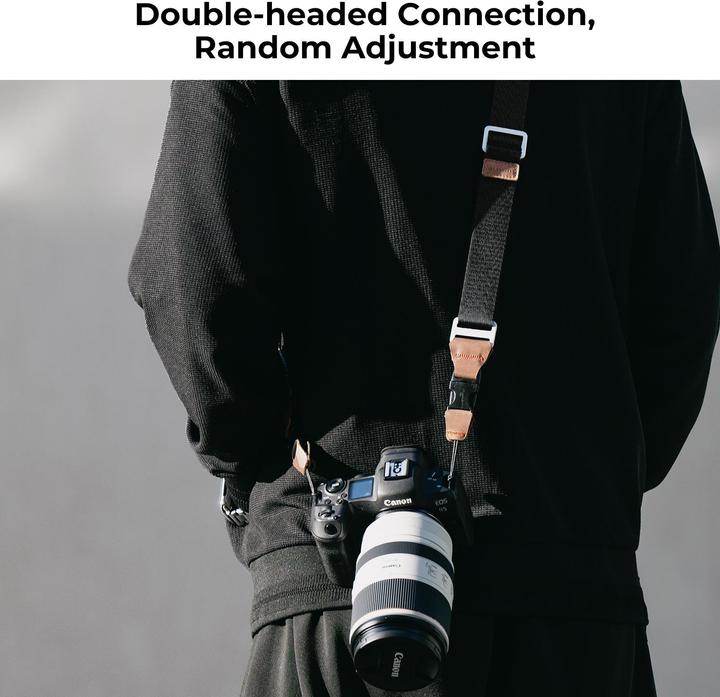 Actual product image K&F Concept 32mm WidthNeck Strap Urban Wander 01 (Black) (Shoulder strap)
