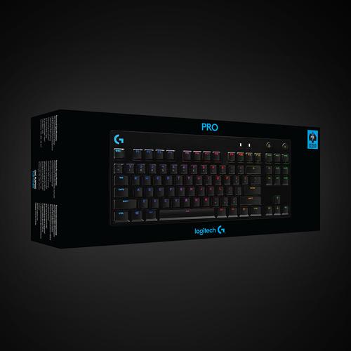 Immagine prodotto Logitech G PRO Gaming Keyboard, Full-size (100%), USB, Interruttore a chiave meccanica, QWERTY, L... (Ing. Int., Cablato)