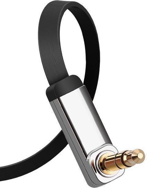 Image du produit Ugreen Câble plat coudé Câble audio AUX mini-jack 3,5 mm 0,5 m noir (AV119 10596) (0.50 m)