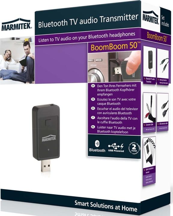 Immagine prodotto Marmitek BoomBoom 50 Trasmettitore audio TV Bluetooth (Emittenti)
