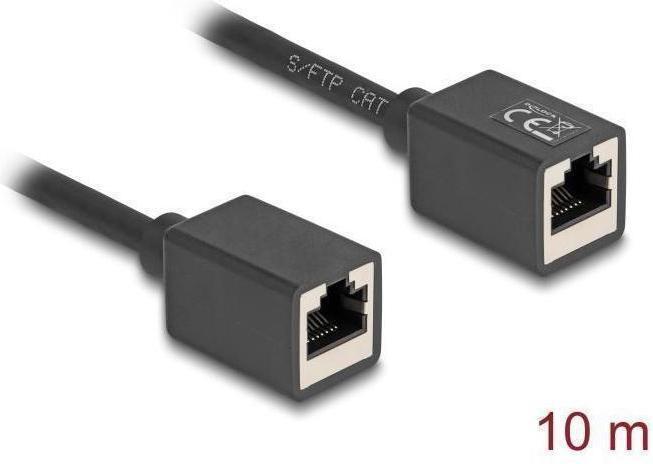 Produktbild Delock Netzwerk Verlängerungskabel RJ45 Kupplung Buchse zu R (S/FTP, CAT6a, 10 m)