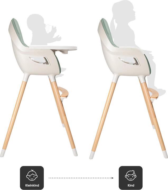 Produktbild BabyGo Hochstuhl Skandi grün (Hochstuhl)