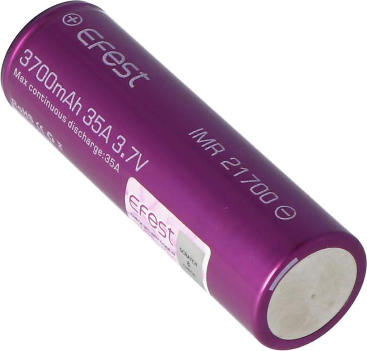 Image du produit Efest Batterie IMR21700 - 30A maximum de sortie de courant (Flat Top) (1 pcs, 21700, 3700 mAh)