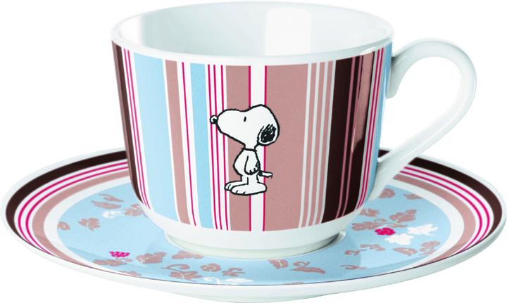 United Labels Peanuts Cappuccino-Tassen mit Unterteller Umkarton Snoopy Fl