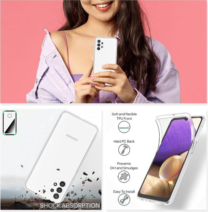 Immagine prodotto Nalia Custodia per cellulare a 360 gradi (Samsung Galaxy A32 5G)
