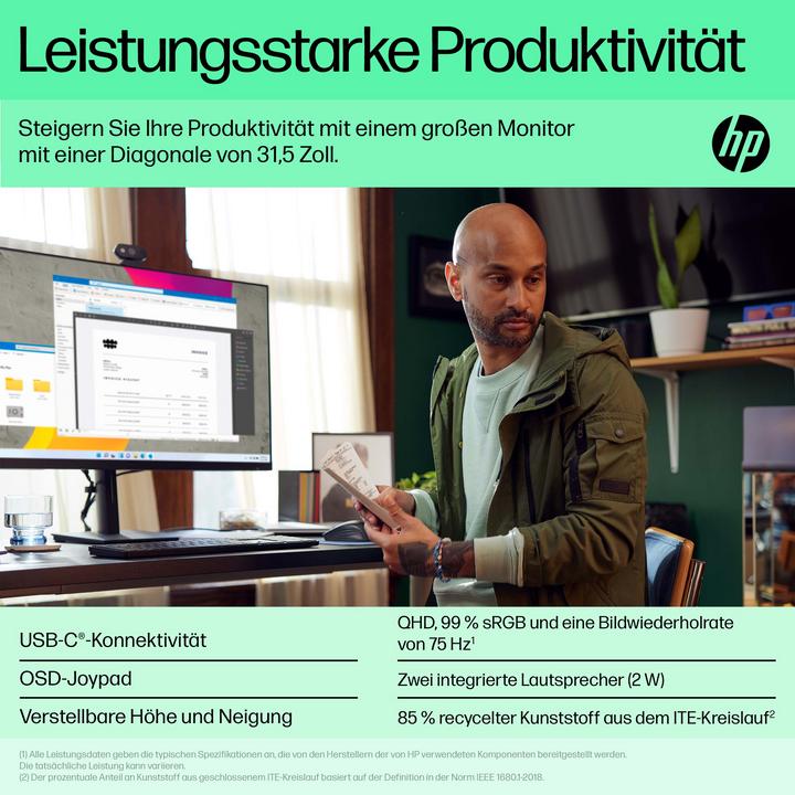 Productafbeelding HP P32U G5 (2560 x 1440 pixels, 31.50")