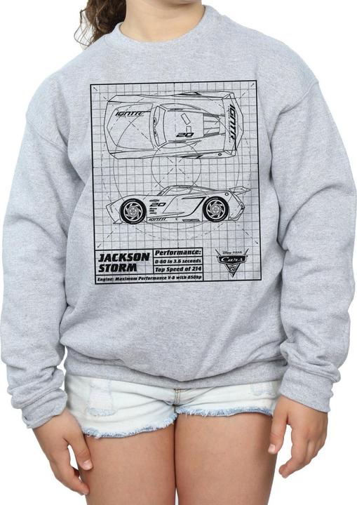 Image du produit Disney - Sweat CARS JACKSON STORM BLUEPRINT - Fille (140, 146)