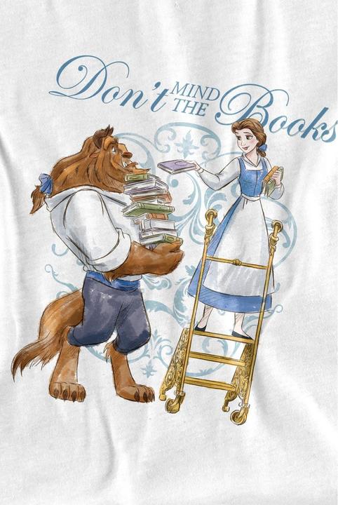 Actual product image Beauty And The Beast Childrens/Kids Don't Mind the Books T-Shirt (128)
