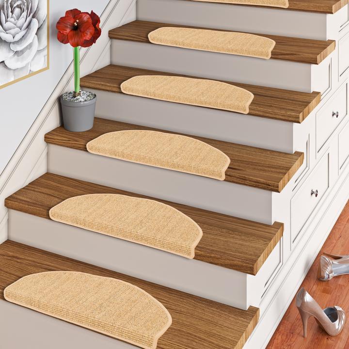 Actual product image Pergamon Natural Sisal Step Mats Set of 15 (24 x 65 cm)