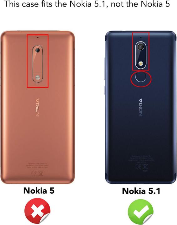 Image du produit Nalia Étui pour téléphone portable (Nokia 5.1)