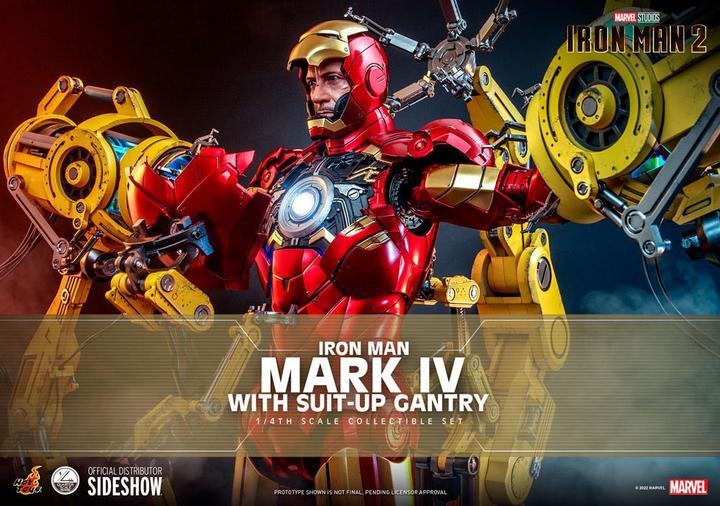 Image du produit Hot Toys Iron Man 2 figurine 1/4 Iron Man Mark IV with Suit-Up Gantry 49 cm