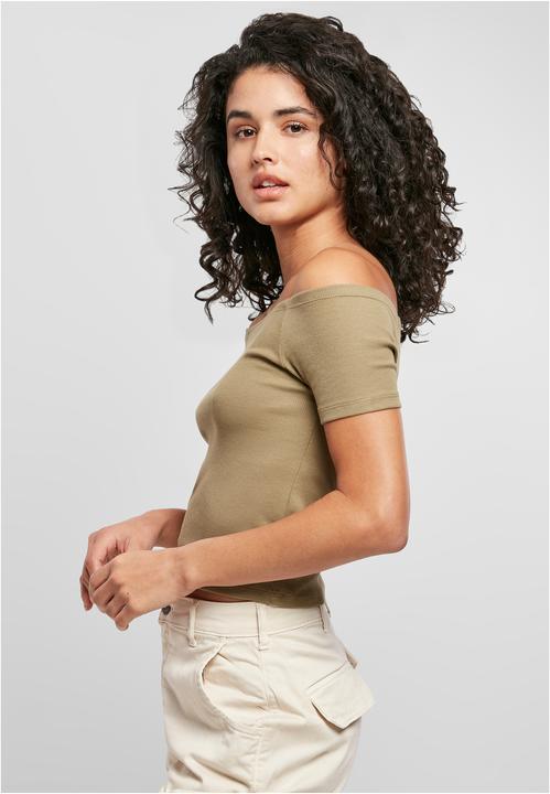 Actual product image Urban Classics Ladies Off Shoulder Rib Tee (L)