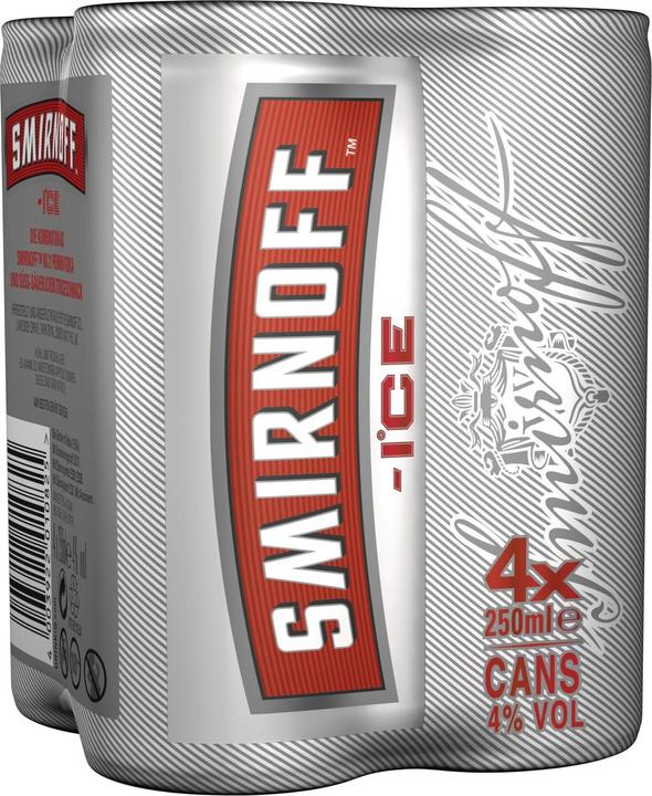 Smirnoff Vodka Ice 4 x 0.25 l (4 x 250 ml)