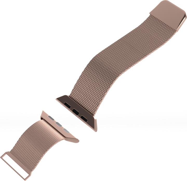 Actual product image Puro Milanese Magnetic Band - Pasek ze stali nierdzewnej do Apple Watch 38/40/41 mm (różowe złoto) (38 mm, 40 mm, 41 mm, Stainless steel)