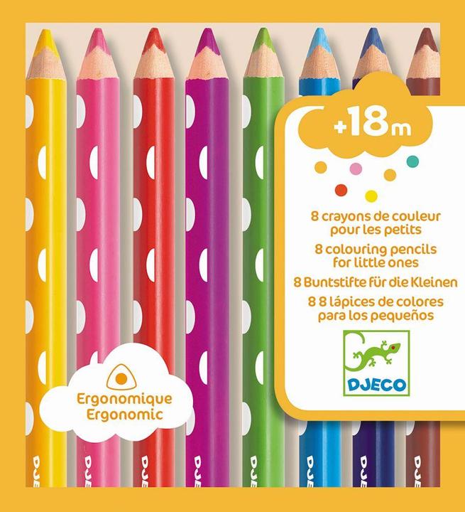 Immagine prodotto Djeco Matite colorate per i più piccoli (Multicolore, 8 x)