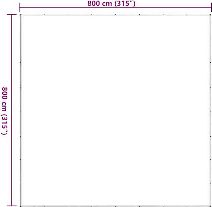 Image du produit VidaXL Bâche transparente avec oeillets 8x8 m polyéthylène bâche transparente