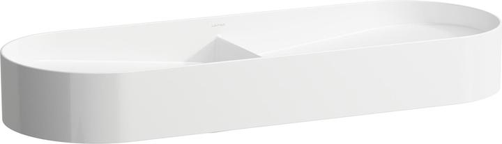 Produktbild Laufen Sonar Doppelwaschtisch-Schale, ohne Hahnloch, ohne Überlauf, 1000x370mm, inkl. Keramikabdeck (370 mm, 1000 mm)