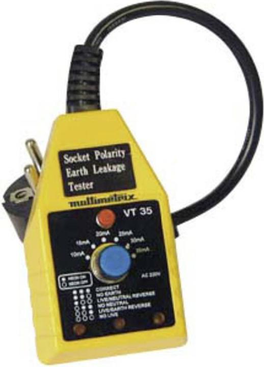 Image du produit Multimetrix VT 35 Testeur rapide de fuite à la terre CAT II 250 V LED (CAT II 250V)