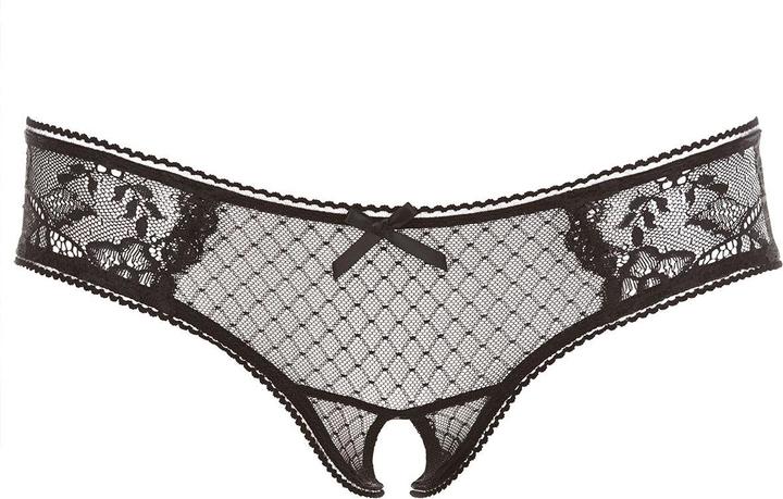 Actual product image René Rofé Surrender Slip With Open Crotch - Black (M/L)