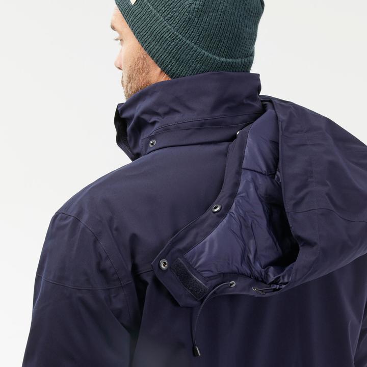 Produktbild Quechua Parka Winterjacke Herren warm bis -10 °C wasserdicht Winterwandern - SH500 blau (XL)