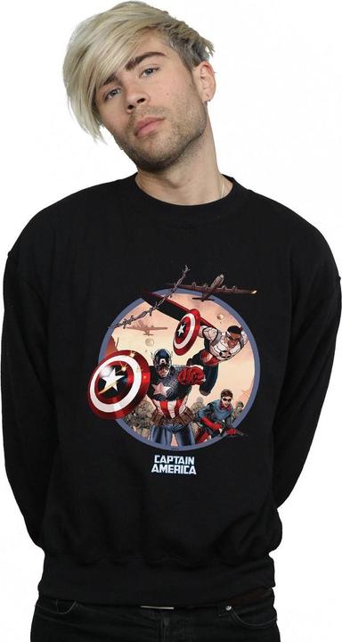 Image du produit - Sweat CAPTAIN AMERICA AND FALCON IN BATTLE - Homme (XXL)