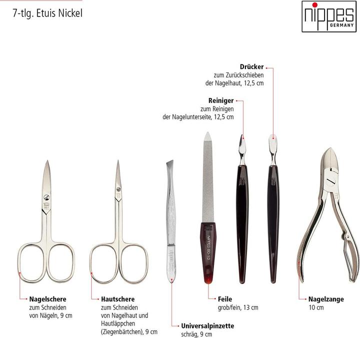 Image du produit Nippes 7-teiliges Maniküren-Set "Seam"