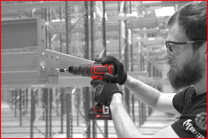 Produktbild KS Tools eMONSTER Brushless-Akku-Schlag-Bohr-Schrauber-Satz, 4-tlg | 18 Volt, 2 Akkus und Ladegerät (Akkubetrieb)