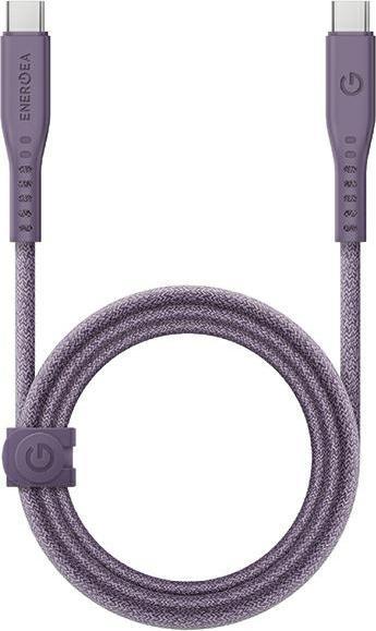 Energea cable Flow USB-C - USB-C 1.5m fioletowy/purple 240W 5A PD Fast Charge (1.50 m, USB 3.2 Gen 1, 240 W)