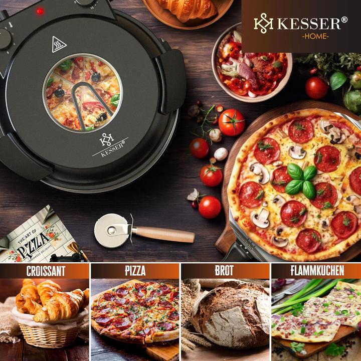 Produktbild Kesser Pizza-Ofen mit feuerfester Steinplatte & Timer