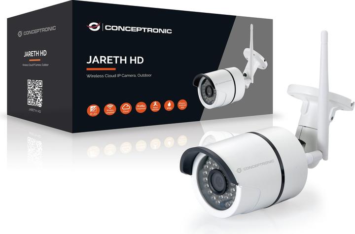 Actual product image Conceptronic JARETH HD Wireless Cloud IP Camera, Outdoor (1280 x 720 pixels)