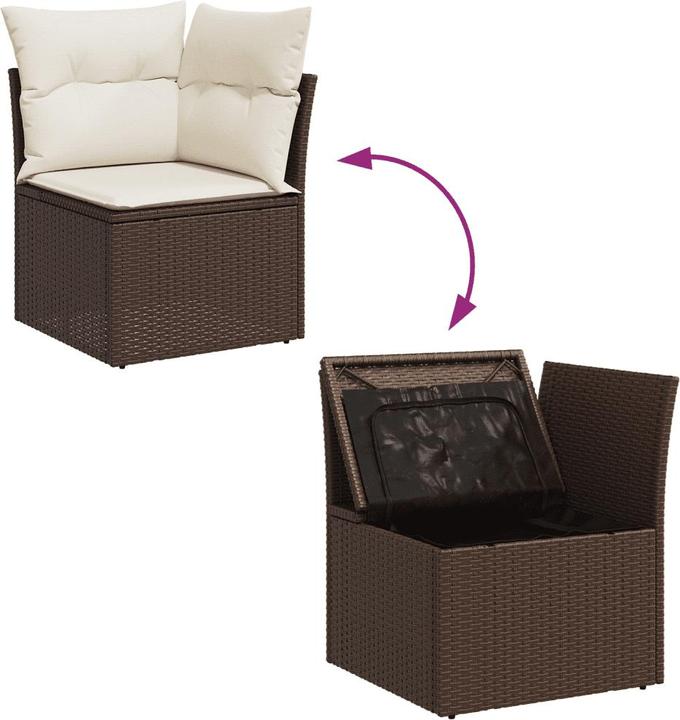Immagine prodotto VidaXL Mobili da giardino Set di divani Set da giardino 7 pezzi Marrone