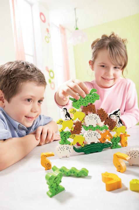 Actual product image Haba Animaux's pyramid (Multilingual)