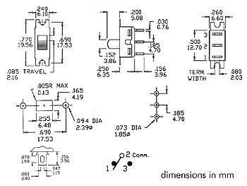 Actual product image Velleman Slide Switch 1P On-On
