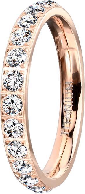 Produktbild Star Piercing Ring rosegold mit Kristallen (60, 750/18 K Gold)