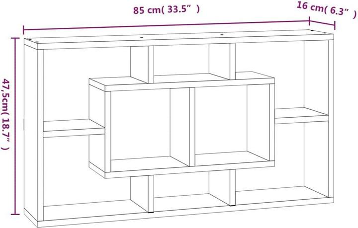 Actual product image VidaXL Whitley (85 x 18 x 85 cm)