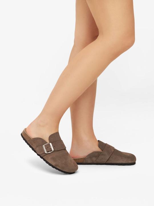 Immagine prodotto Bianco BIAOLIVIA Mule Muli in pelle scamosciata (40)