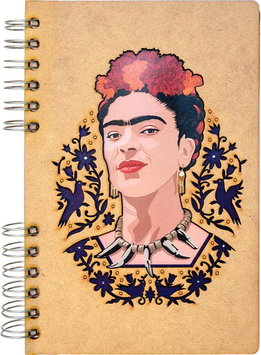 Image du produit Komoni Carnet de notes / visage de Frida Kahlo / A5 / vierge (A5, Blanc, Couverture rigide)