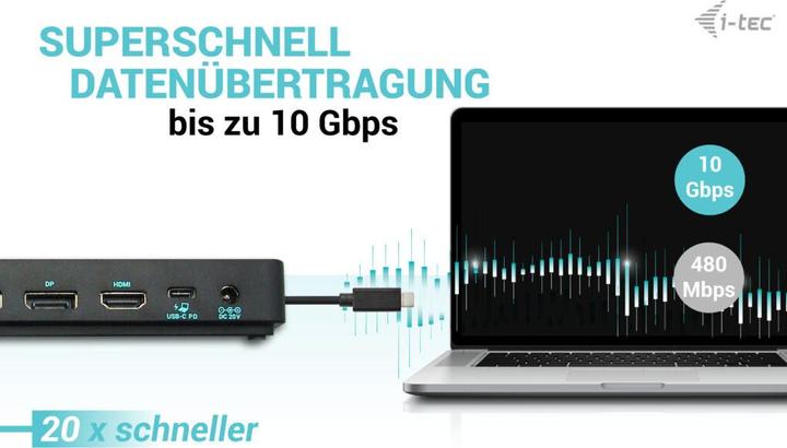 Actual product image i-tec USB-C Triple 4K Display Docking Station (USB-C, 9 Ports)