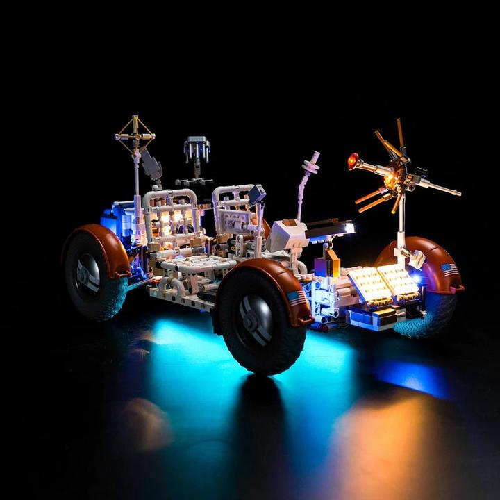 Image du produit BrickBling Kit d'éclairage LED pour LEGO - NASA : Apollo Lunar Roving Vehicle - LRV (42182) incl. télécommande