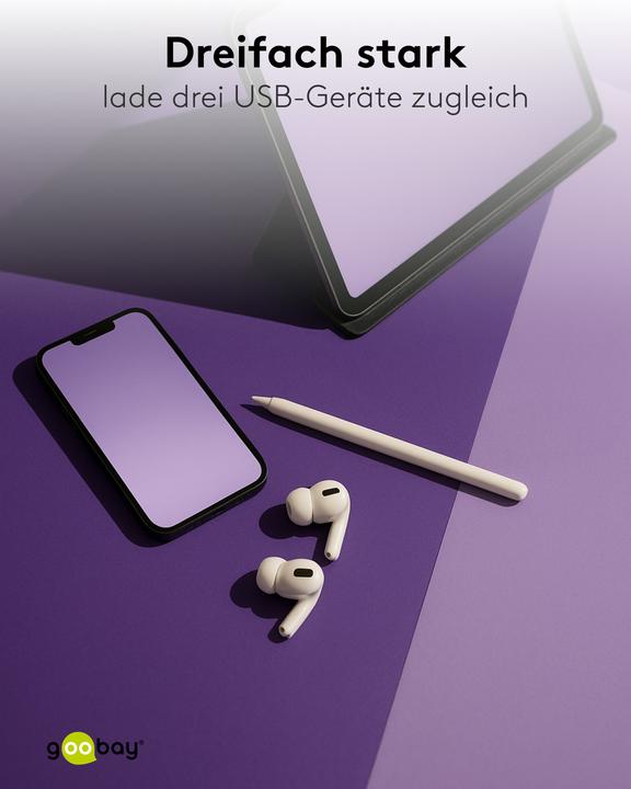 Produktbild Goobay Powerbank 20.000 mAh mit integriertem USB-C-Kabel (20000 mAh, 30 W)