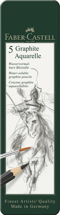 Faber-Castell Graphite Aquarelle (3.30 mm, HB, 2B, 6B, 8B, 4B, 5 x)