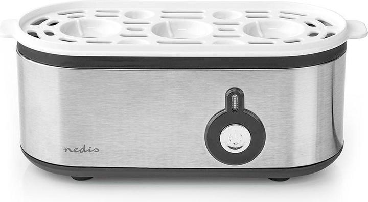 Actual product image Nedis Egg boiler - Lid & holder are dishwasher safe - Egg holder with measuring cup - Soft, With (EU plug)