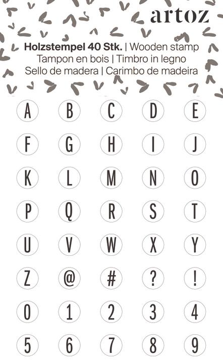 Produktbild Artoz Motivstempel-Set Alphabet Hellbraun